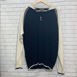 Bobby Chan‎ Half Zip Silk Cotton Sweater Size XXL